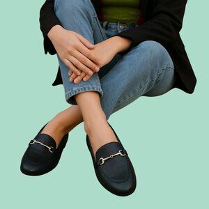 ✨ Rachel Zoe Black Bit Loafers – Size 8.5M | Classic Luxe Look